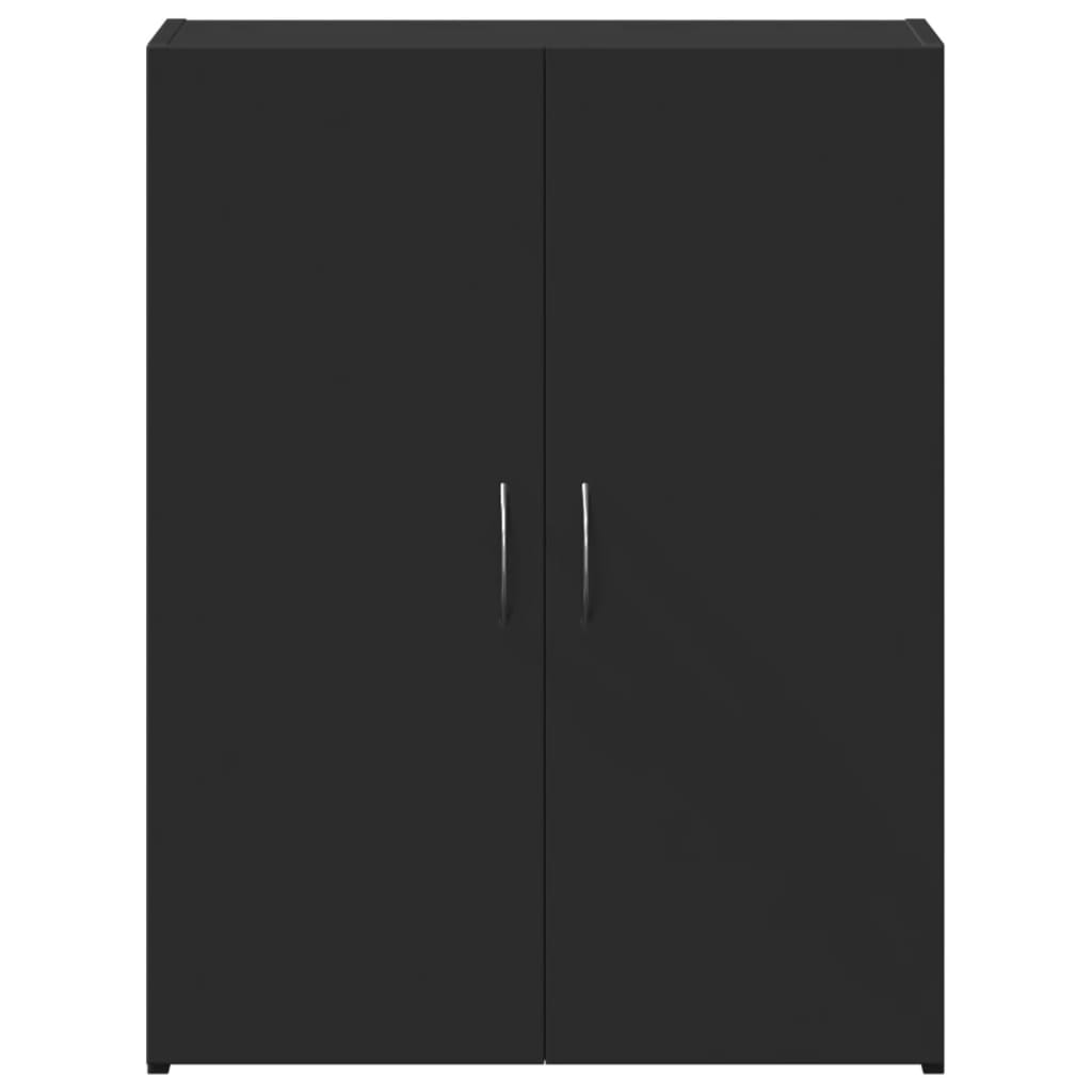 File Cabinet Black 60x32x77.5 cm Engineered Wood